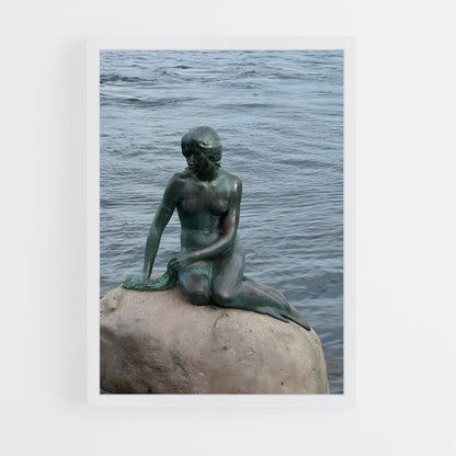 ap-little mermaid statue-6 cadre Blanc