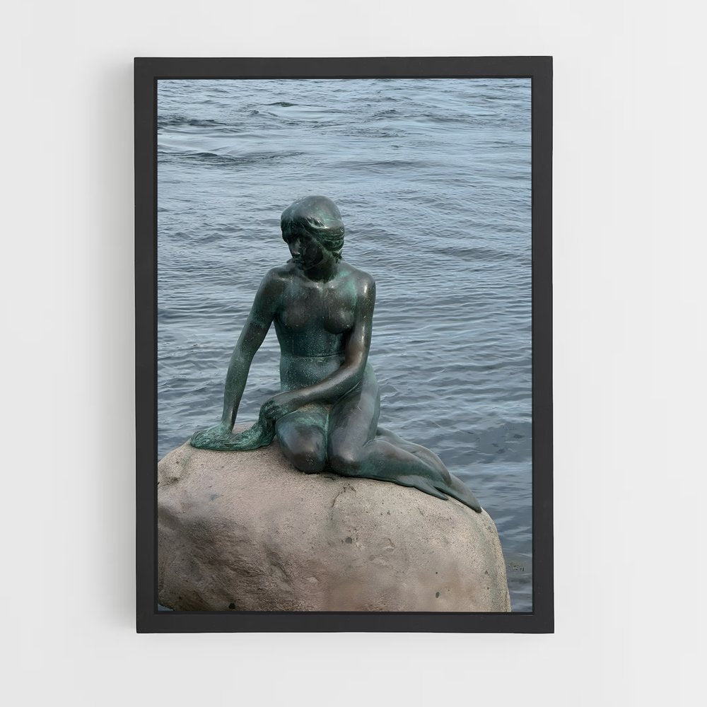 ap-little mermaid statue-6 cadre Noir