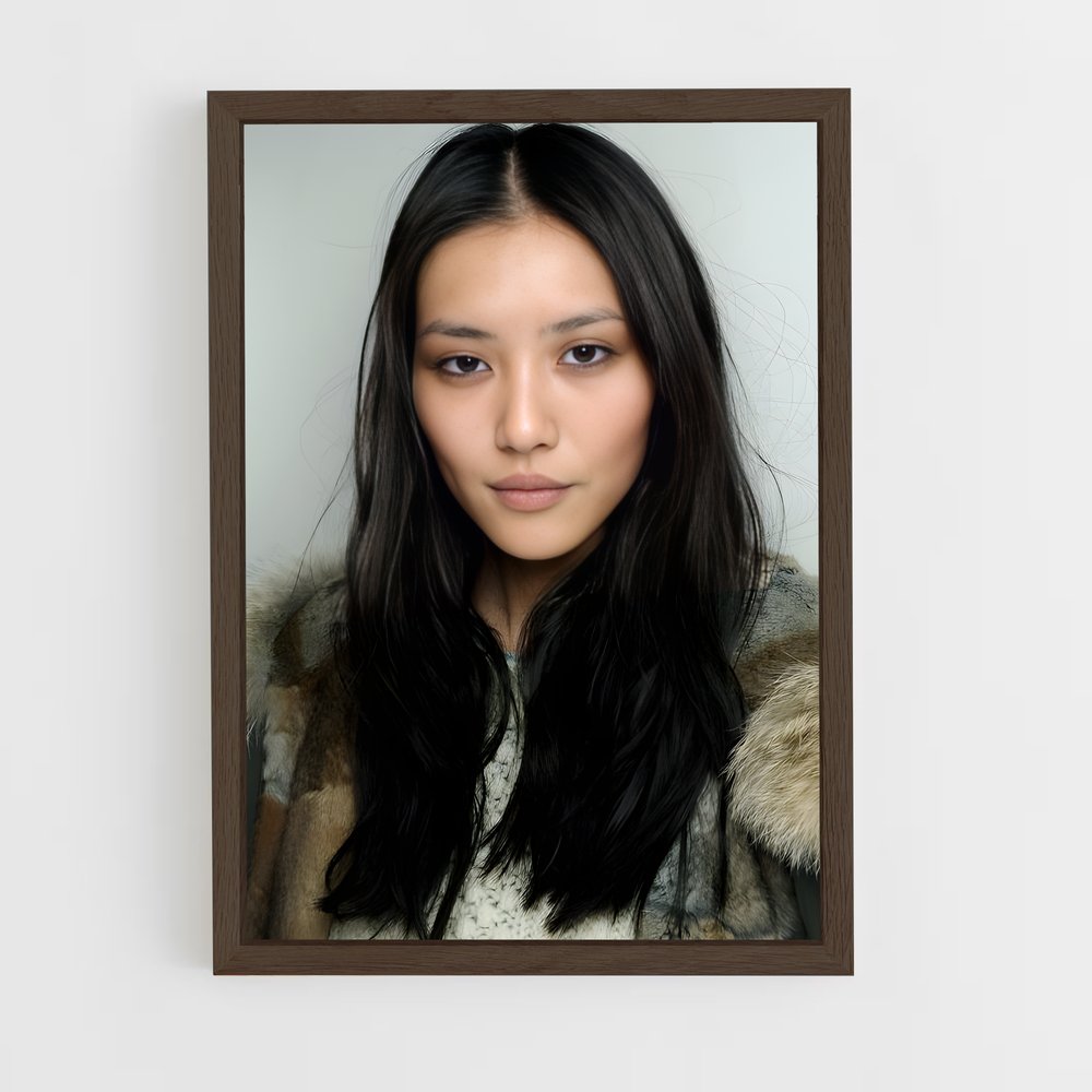 ap-liu wen-2 cadre Bois foncé