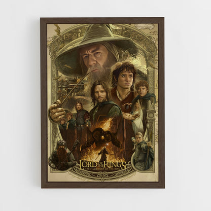 ap-lord of the rings-1 cadre Bois foncé