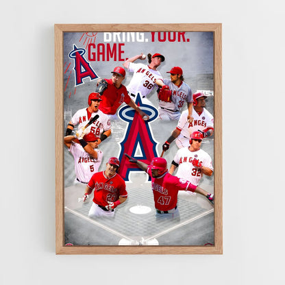 ap-los angeles angels-5 cadre Bois clair
