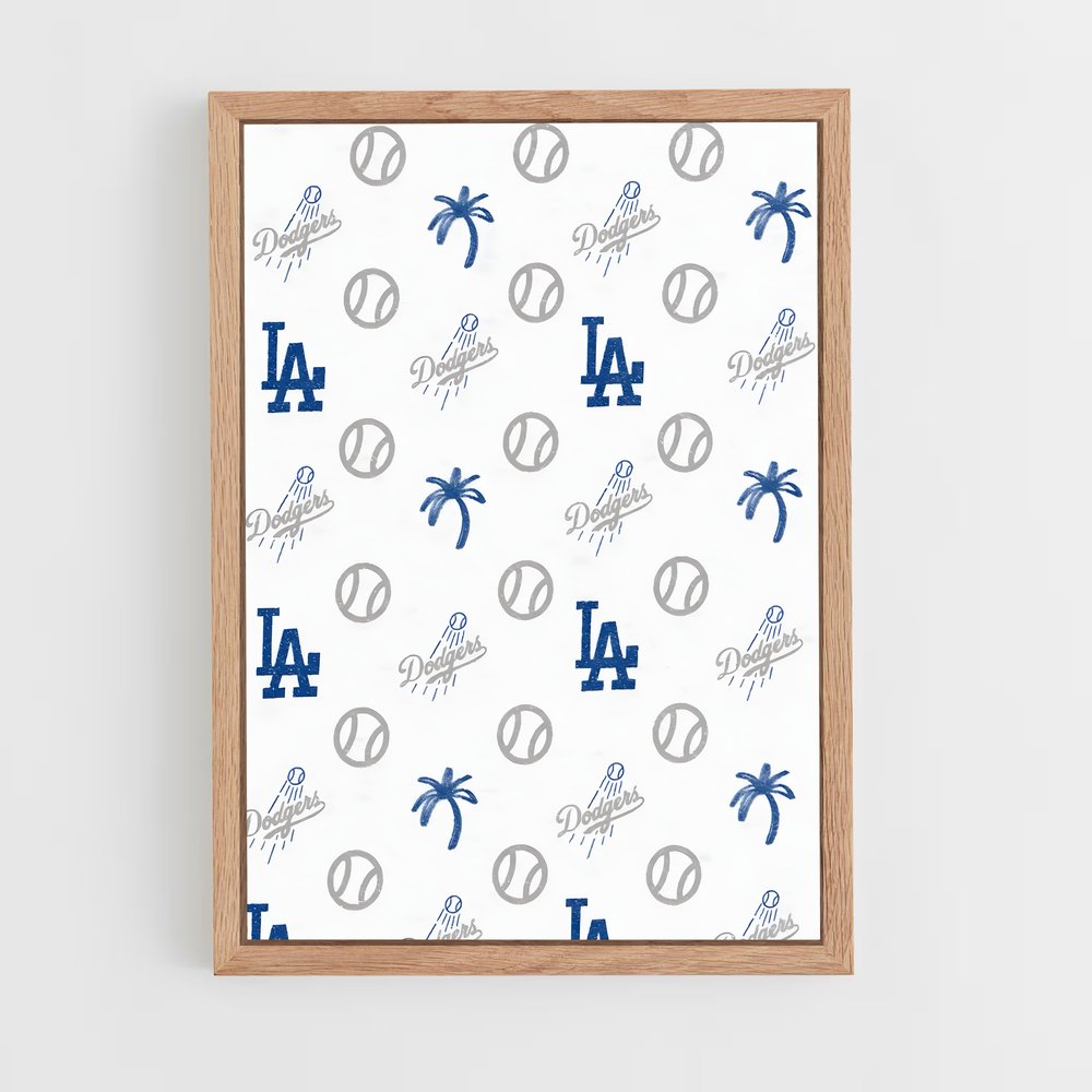ap-los angeles dodgers-5 cadre Bois clair