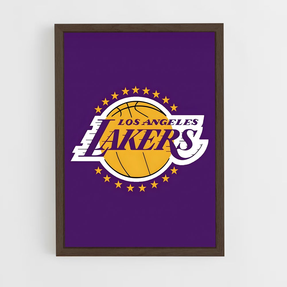 ap-los angeles lakers-11 cadre Bois foncé