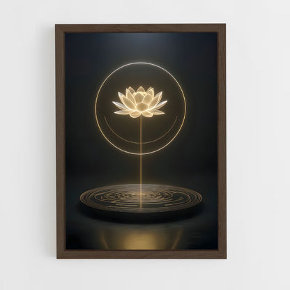 ap-lotus flower-8 cadre Bois foncé