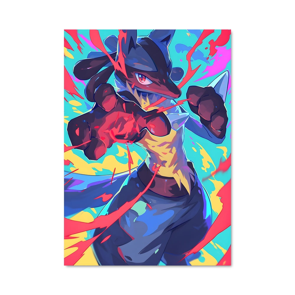 Poster Lucario en Rouge