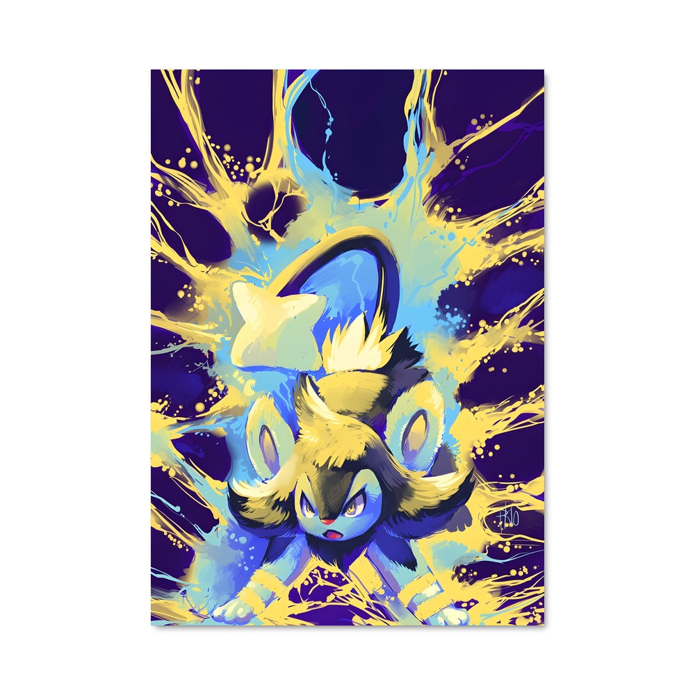 Poster Pikachu Aquarelle