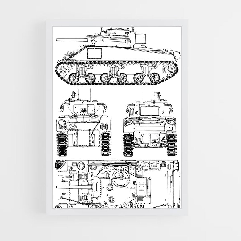 ap-m4 sherman-2 cadre Blanc