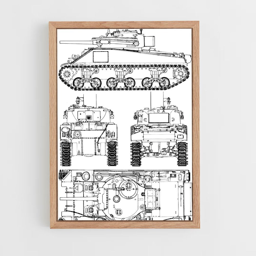 ap-m4 sherman-2 cadre Bois clair