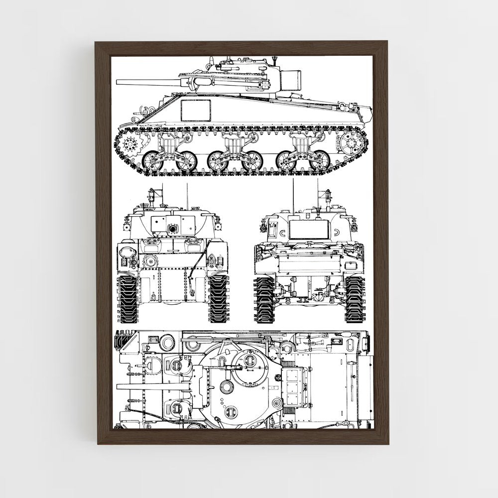 ap-m4 sherman-2 cadre Bois foncé