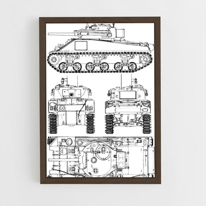 ap-m4 sherman-2 cadre Bois foncé