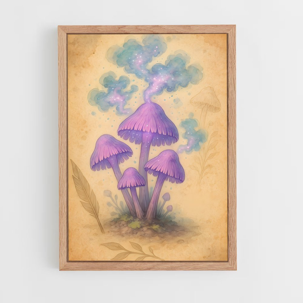 ap-magic mushroom-4 cadre Bois clair