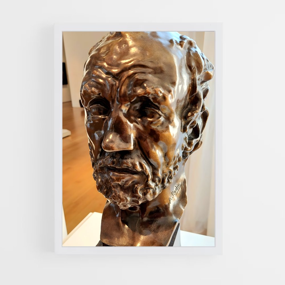 ap-man with broken nose rodin-6 cadre Blanc