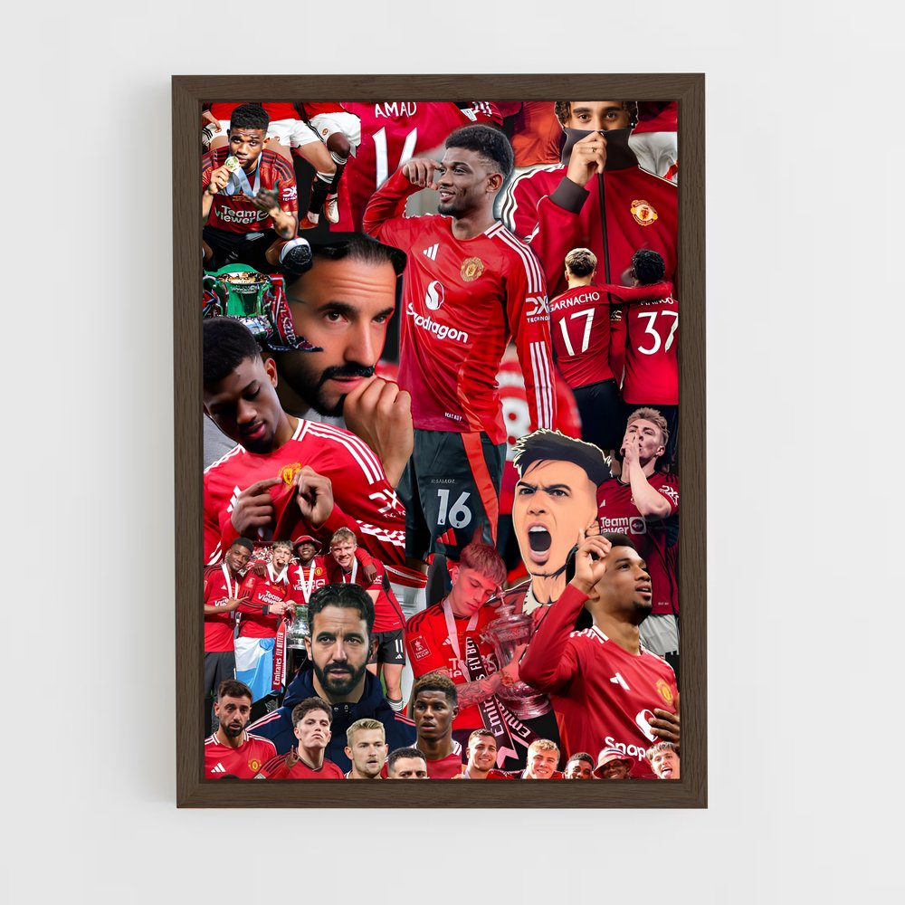 ap-manchester united fc-6 cadre Bois foncé