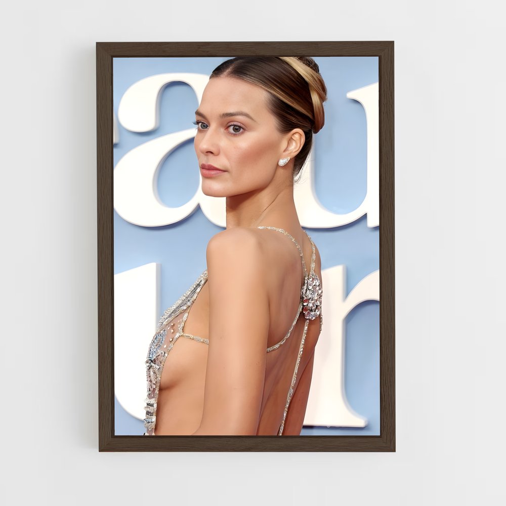 ap-margot robbie-4 cadre Bois foncé