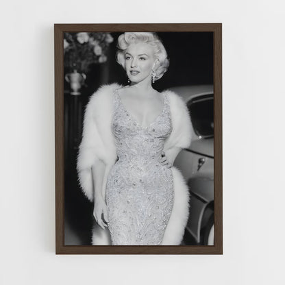ap-marilyn monroe-9 cadre Bois foncé