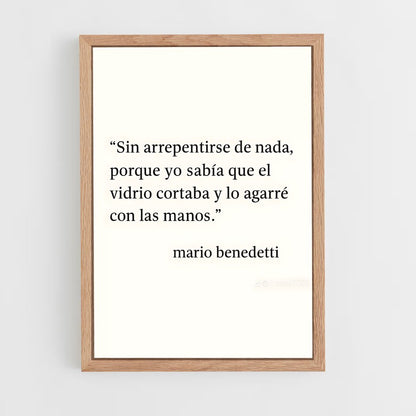 ap-mario benedetti-4 cadre Bois clair