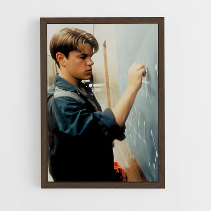 ap-matt damon-1 cadre Bois foncé