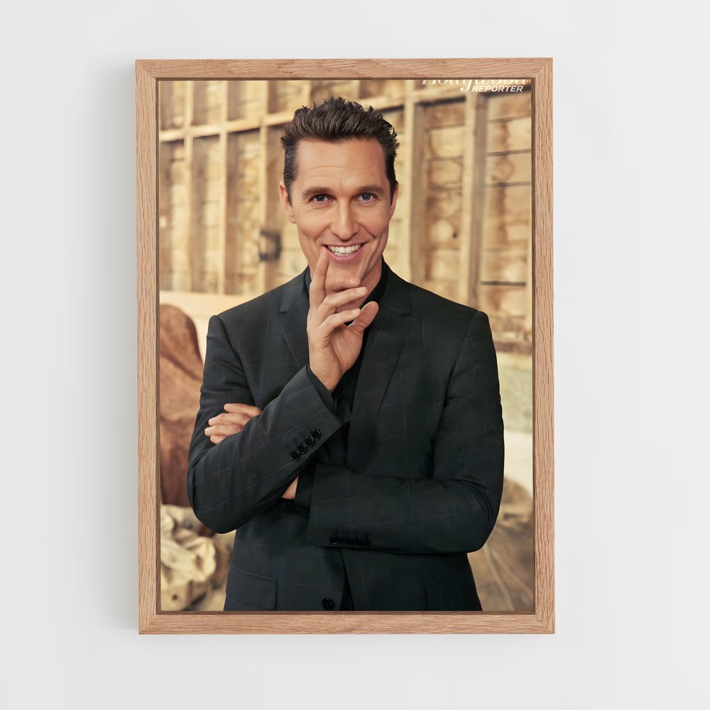 ap-matthew mcconaughey-8 cadre Bois clair