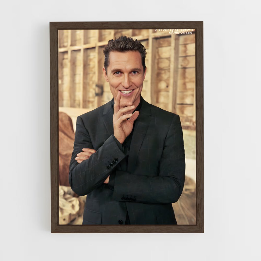 ap-matthew mcconaughey-8 cadre Bois foncé