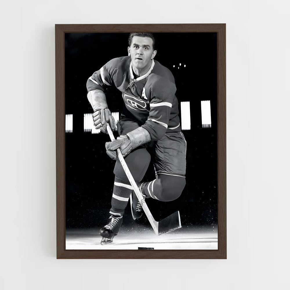 ap-maurice richard-1 cadre Bois foncé