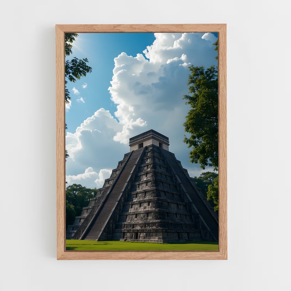 ap-mayan pyramid-1 cadre Bois clair