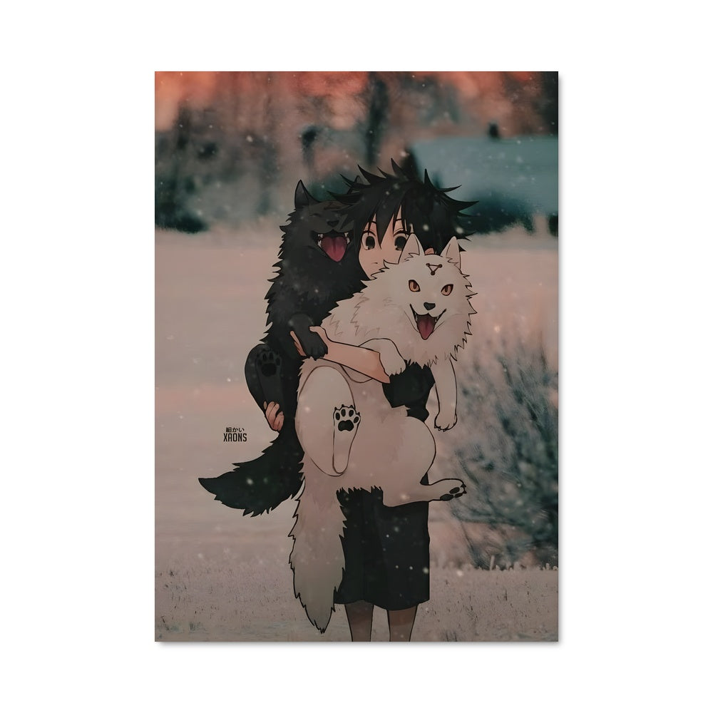 Poster Amis dans la Neige
