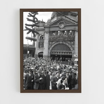 ap-melbourne 1956-4 cadre Bois foncé