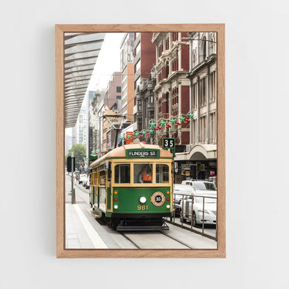 ap-melbourne tram-1 cadre Bois clair