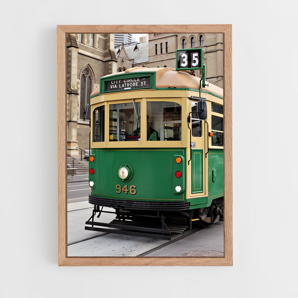 ap-melbourne tram-2 cadre Bois clair