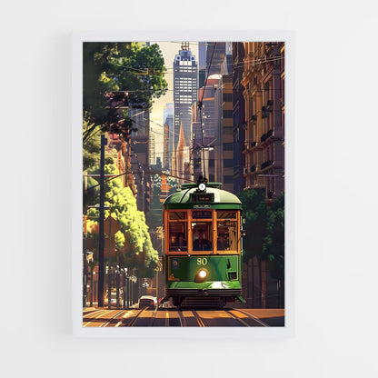ap-melbourne tram-3 cadre Blanc
