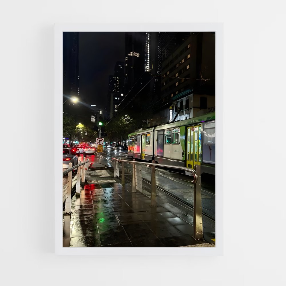 ap-melbourne tram-5 cadre Blanc