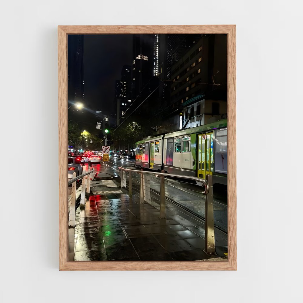 ap-melbourne tram-5 cadre Bois clair