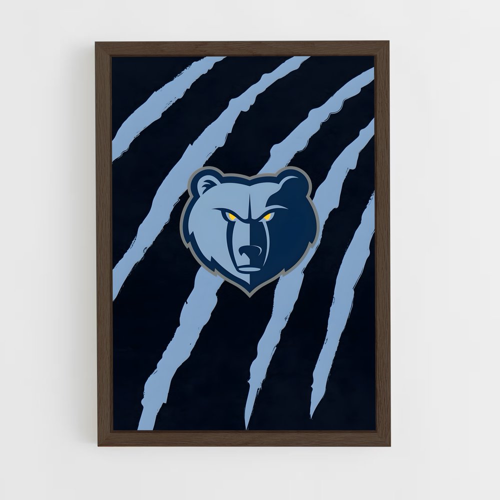 ap-memphis grizzlies-6 cadre Bois foncé