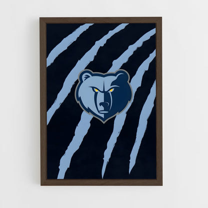 ap-memphis grizzlies-6 cadre Bois foncé