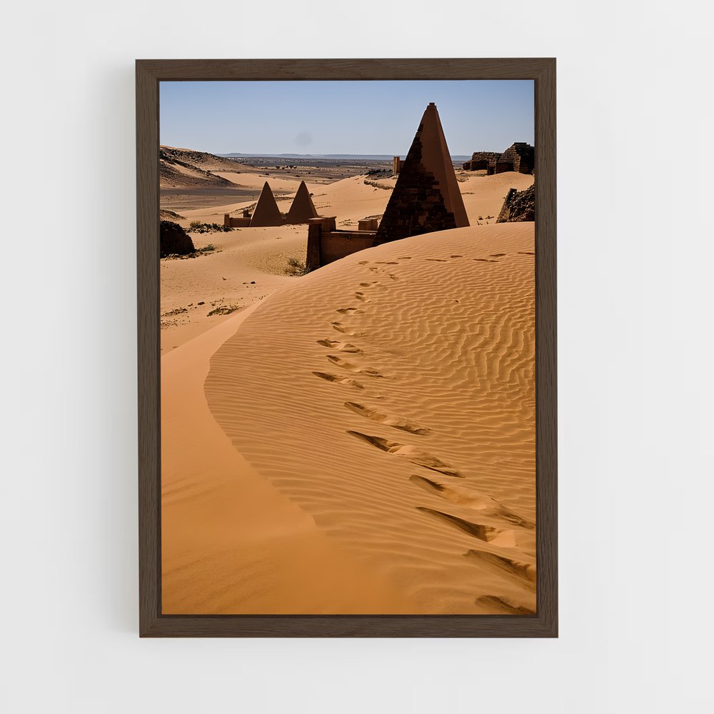 ap-meroe pyramids-1 cadre Bois foncé