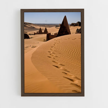 ap-meroe pyramids-1 cadre Bois foncé