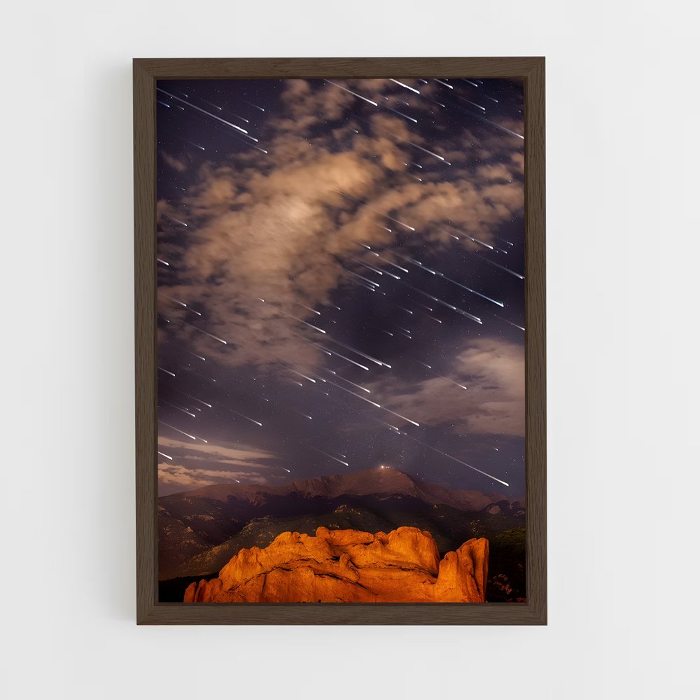 ap-meteor shower-5 cadre Bois foncé
