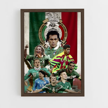 ap-mexico national football team-2 cadre Bois foncé