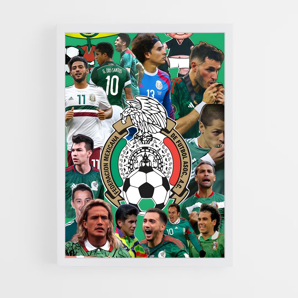 ap-mexico national football team-3 cadre Blanc