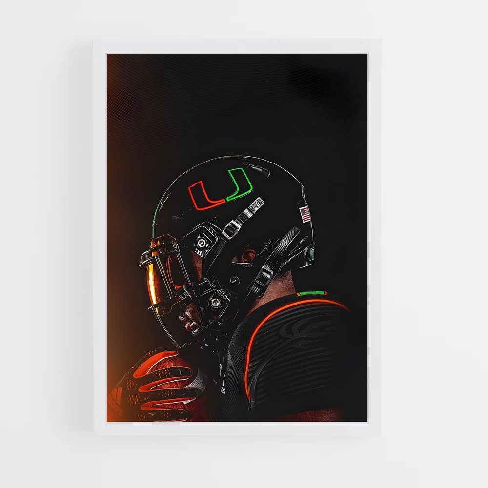 ap-miami hurricanes-5 cadre Blanc