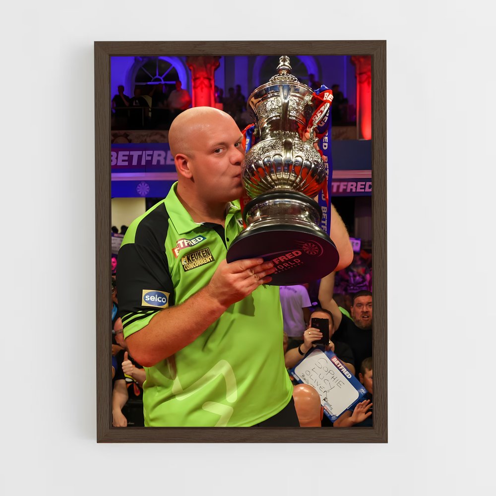 ap-michael van gerwen-2 cadre Bois foncé