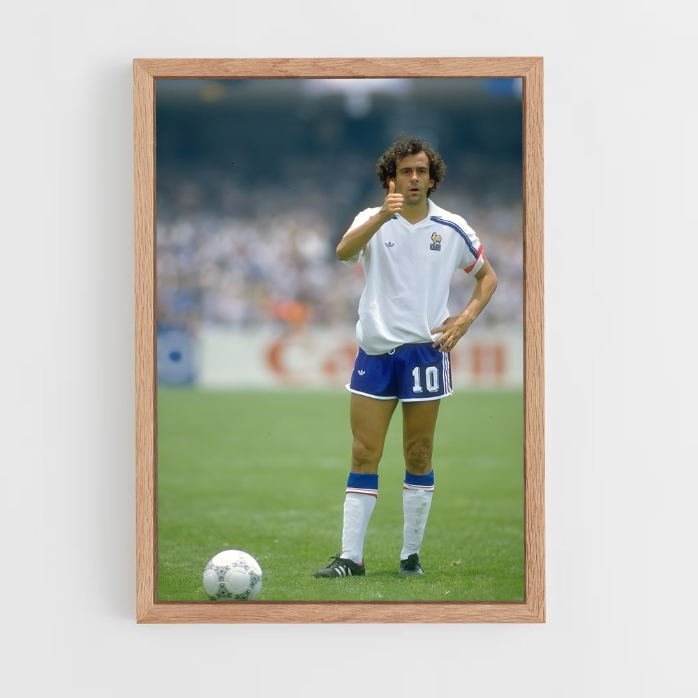 ap-michel platini-4 cadre Bois clair