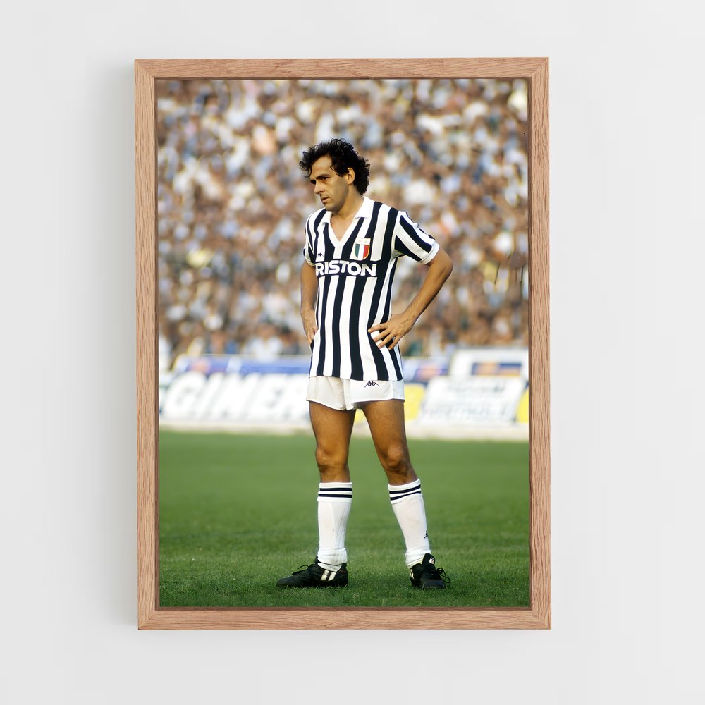 ap-michel platini-8 cadre Bois clair