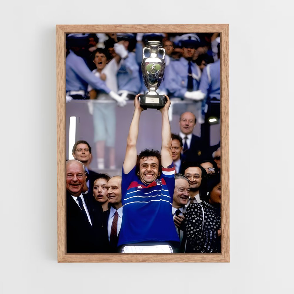 ap-michel platini-9 cadre Bois clair