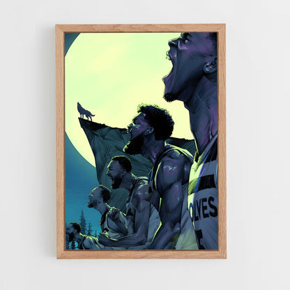 ap-minnesota timberwolves-5 cadre Bois clair
