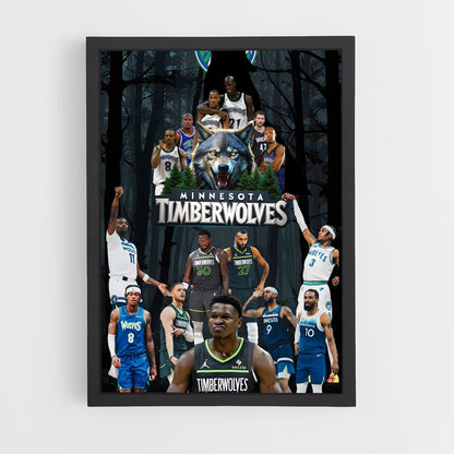 ap-minnesota timberwolves-7 cadre Noir