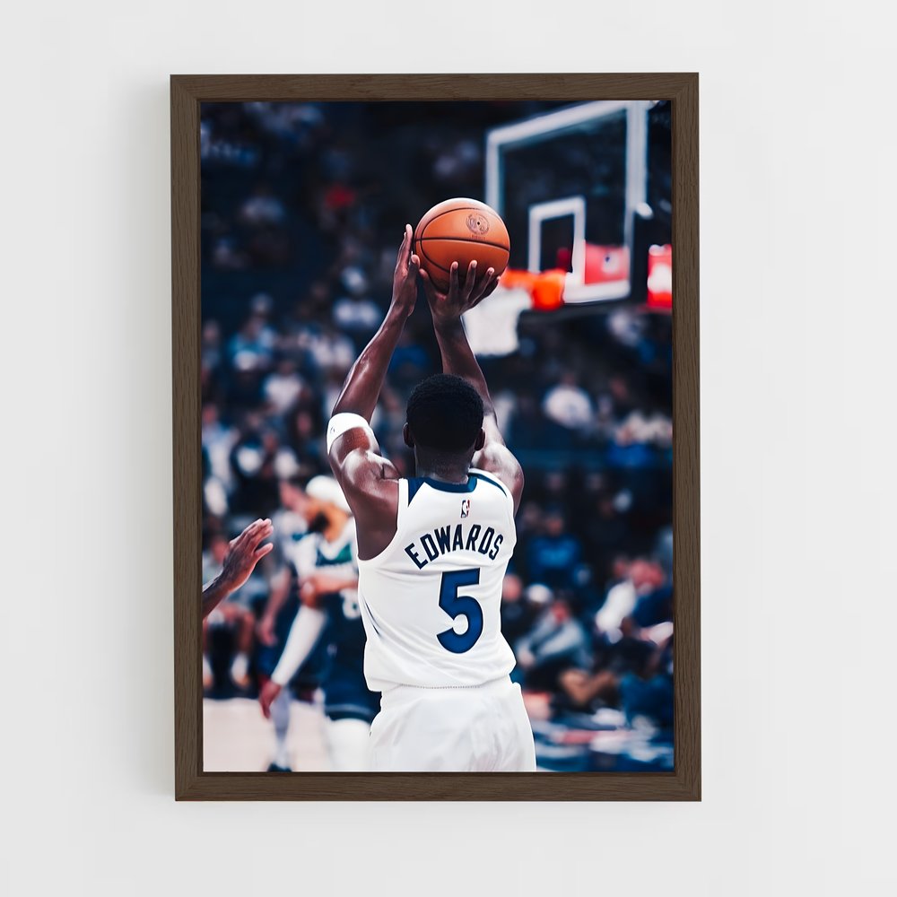 ap-minnesota timberwolves-8 cadre Bois foncé