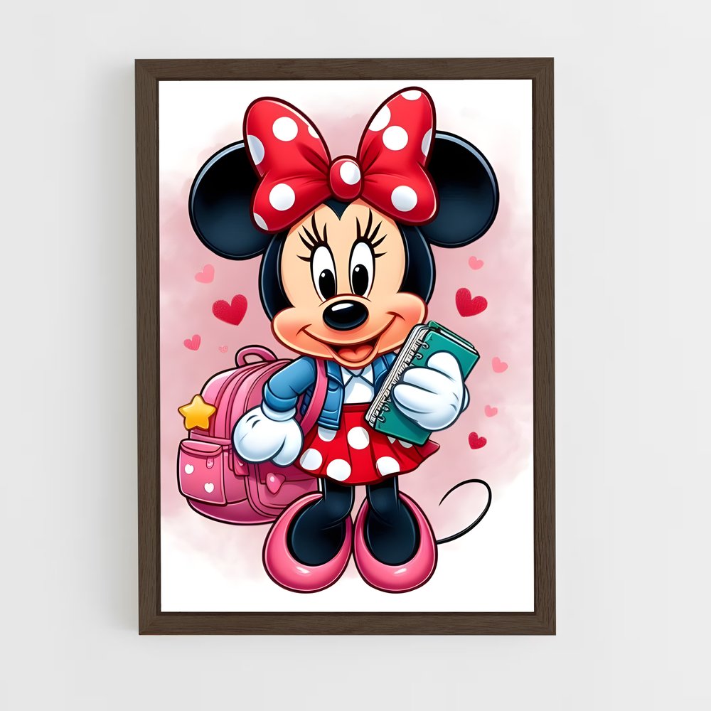 ap-minnie mouse-6 cadre Bois foncé