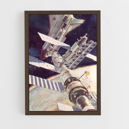 ap-mir space station-4 cadre Bois foncé
