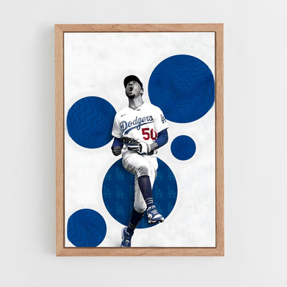 ap-mookie betts-6 cadre Bois clair
